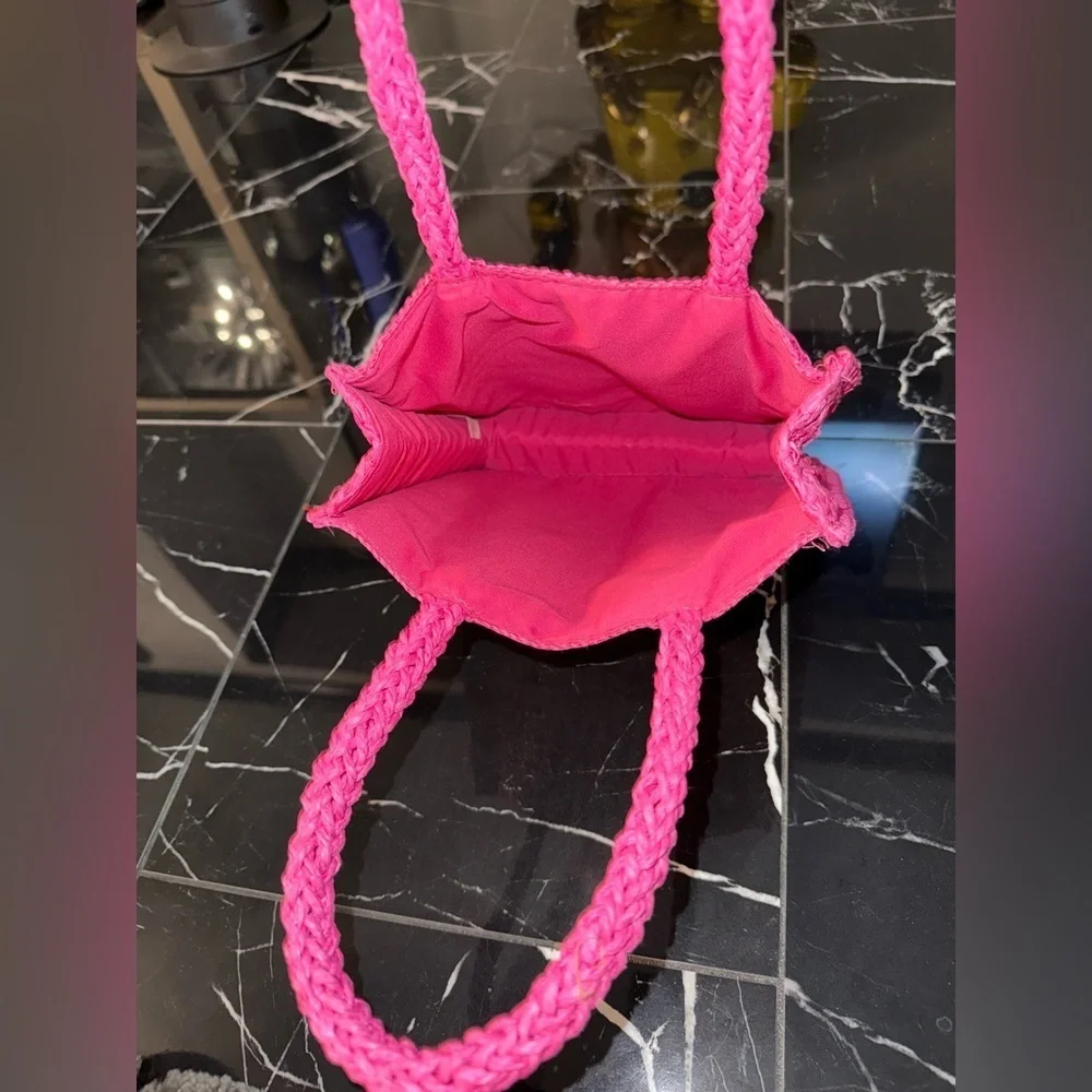 Juicy Couture Pink Woven Tote Bag
